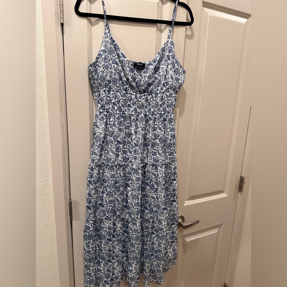 Trixxi Blue Floral Maxi Dress